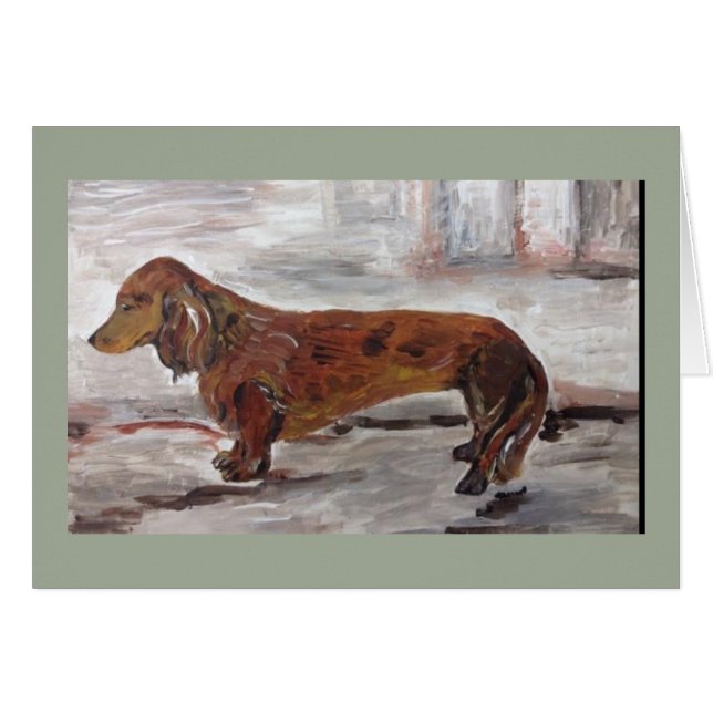 Dachshund-färgkort (Framsidan Horizontal)