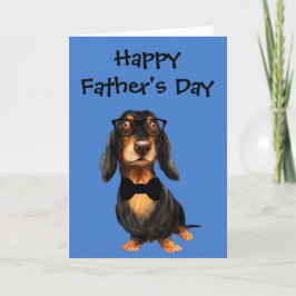 Dachshund Fars dag Card Tack Kort