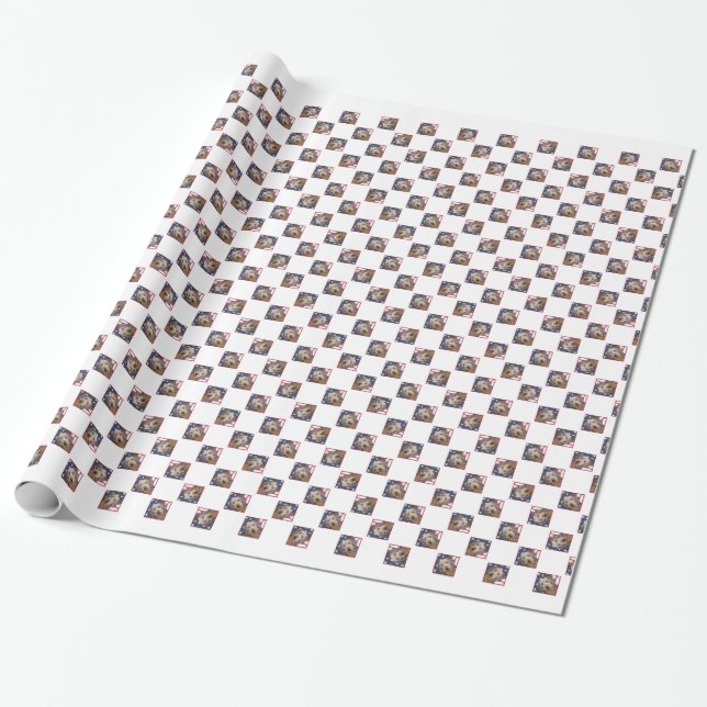 Dachshund Flagga 2 Presentpapper (Utrullad)