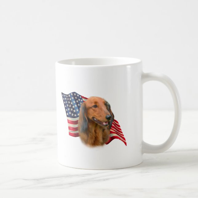 Dachshund Flagga Kaffemugg (Höger)