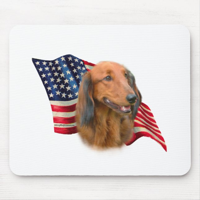 Dachshund Flagga Musmatta (Framsidan)