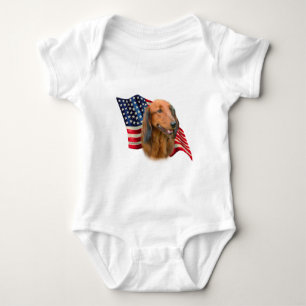 Dachshund Flagga T Shirt