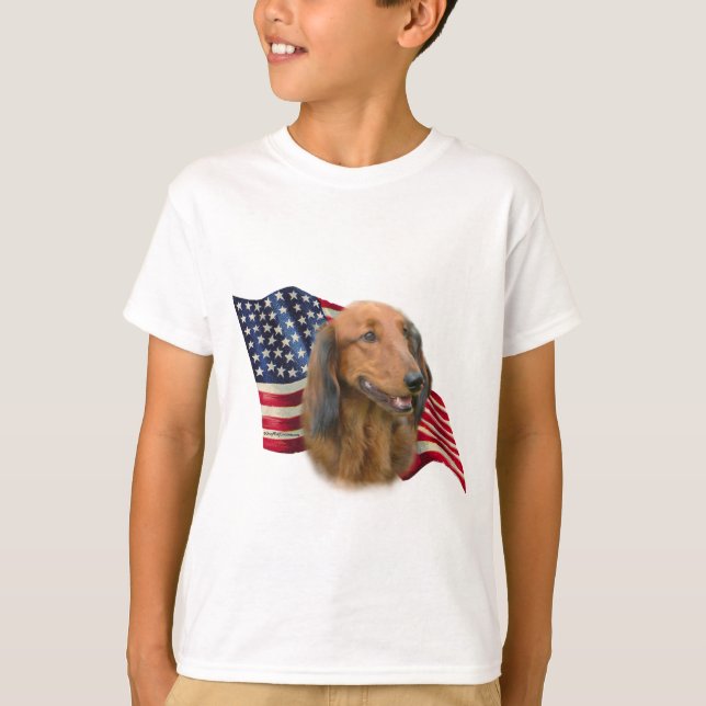 Dachshund Flagga Tröja (Framsida)