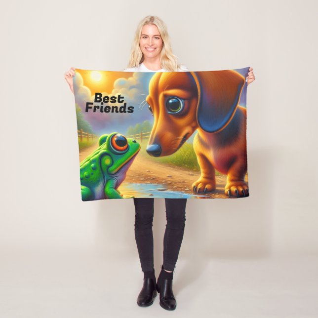 DACHSHUND FLEECEFILT (På plats)