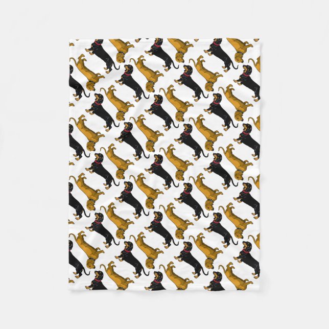 dachshund fleecefilt (Framsidan)