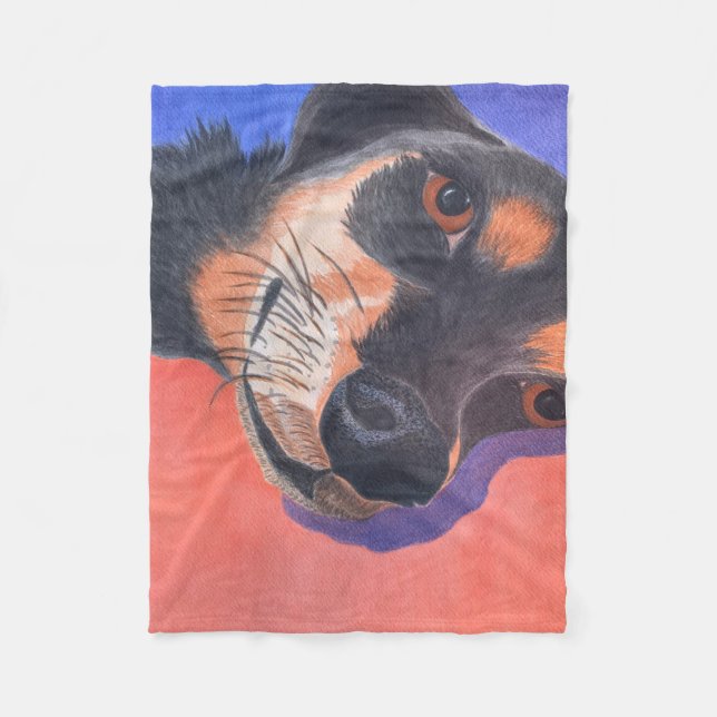 Dachshund Fleecefilt (Framsidan)