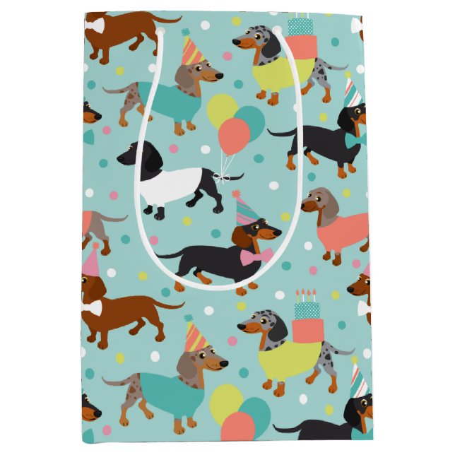 Dachshund Födelsedagsfest Firande (Framsidan)