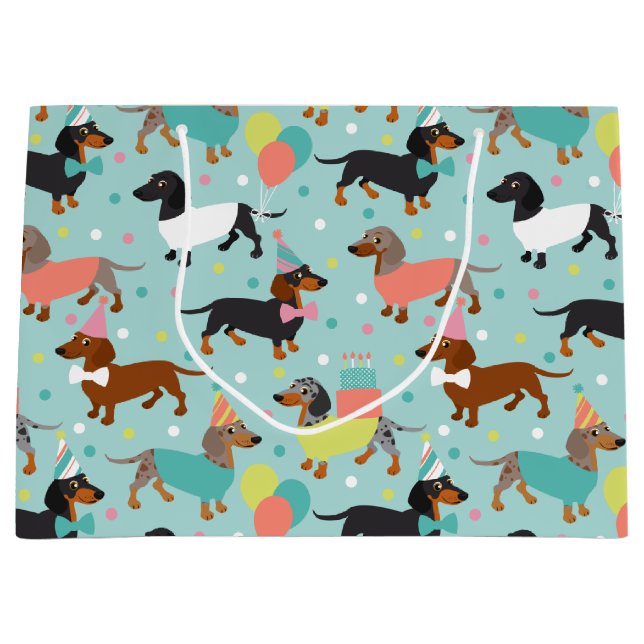 Dachshund Födelsedagsfest Firande (Framsidan)