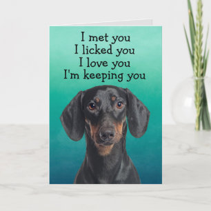 Dachshund för anpassningsbar födelsedagskort tack kort