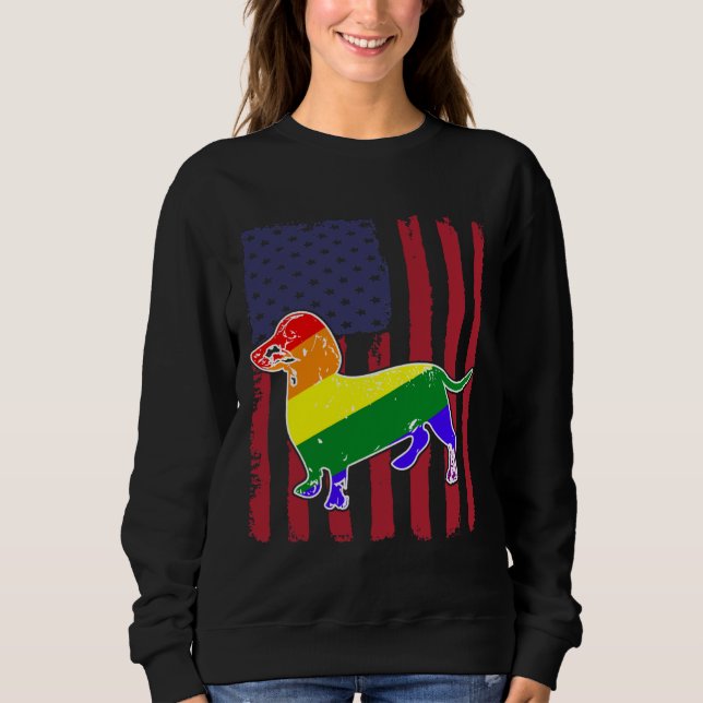 Dachshund for LGbt T Shirt (Framsida)