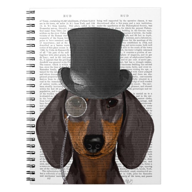 Dachshund, Formal Hound and Hat Anteckningsbok (Framsidan)