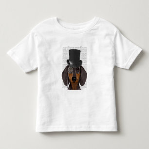 Dachshund, formell hund och hatt t shirt