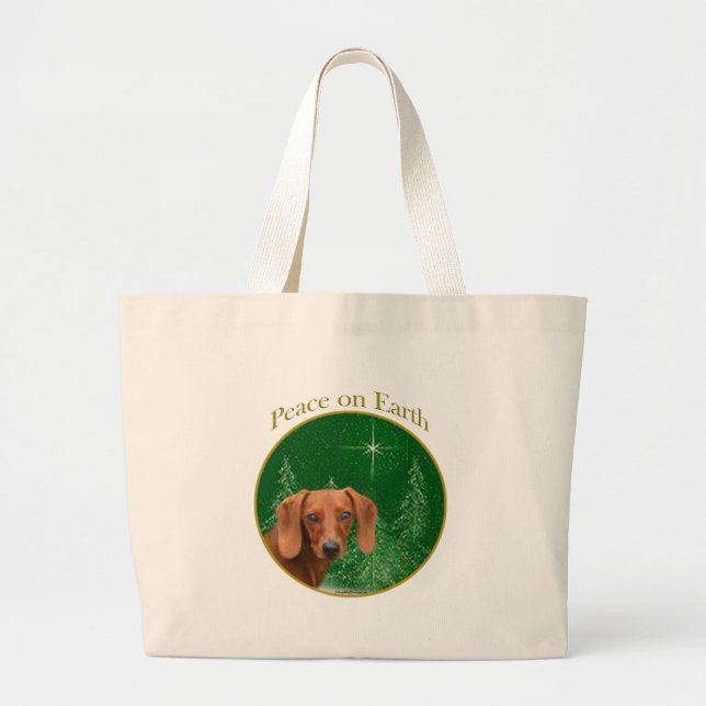 Dachshund Fred på jorden Jumbo Tygkasse (Framsidan)