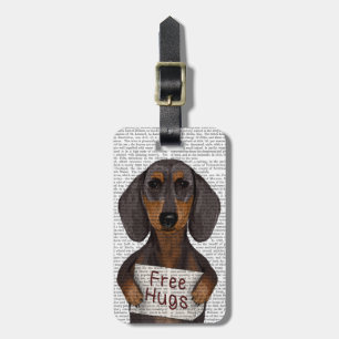 Dachshund Free Hugs Bagagebricka