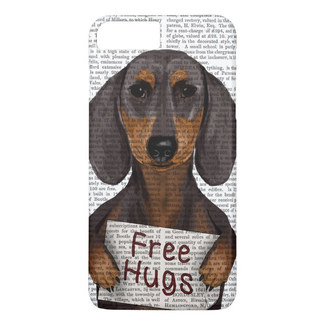 Dachshund Free Hugs Case-Mate iPhone Skal (Baksida)
