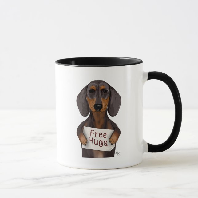 Dachshund Free Hugs Mugg (Höger)