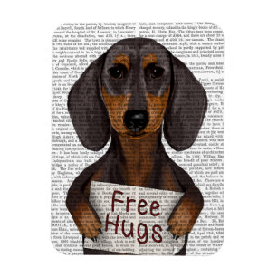 Dachshund, fria häckar magnet