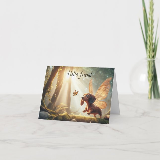 Dachshund Friend-hälsningskort Kort (Framsida)