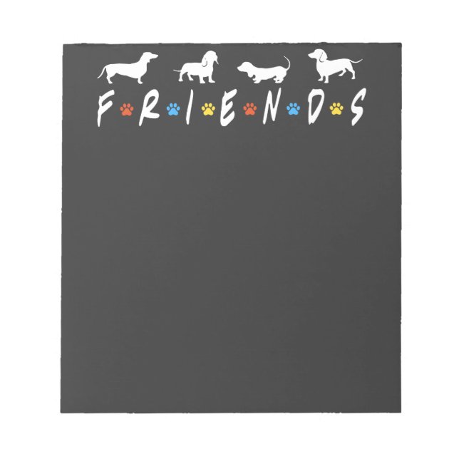 Dachshund Friends Anteckningsblock (Framsida)