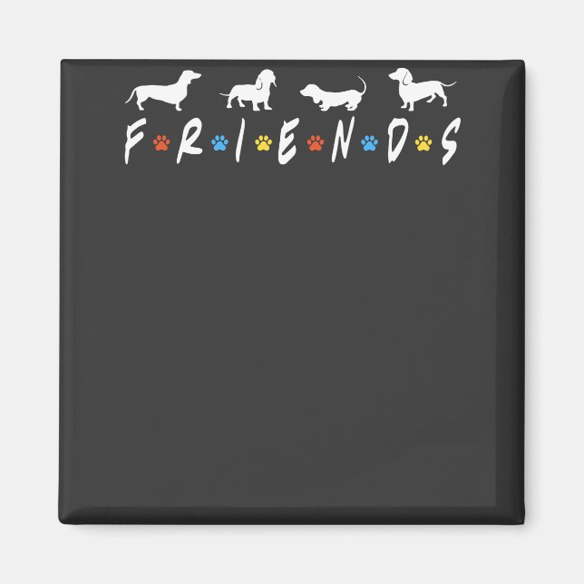 Dachshund Friends Magnet (Framsidan)