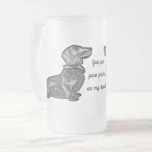 Dachshund Frostat Ölglas