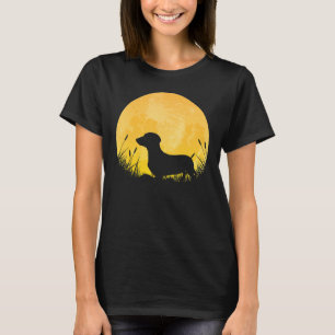 Dachshund Full Moon Dachshund Halloween Wiener Hun T Shirt