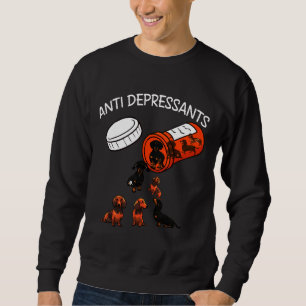 Dachshund Funny Lång Ärmad Tröja