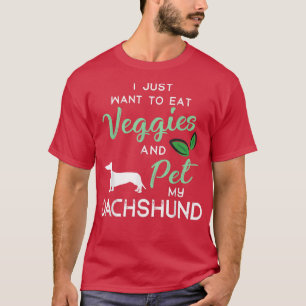 Dachshund Funny Vegan Hund älskare Owner Julafton T Shirt