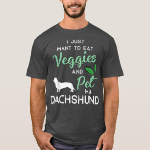 Dachshund Funny Vegan Hund älskare Owner Julafton T Shirt
