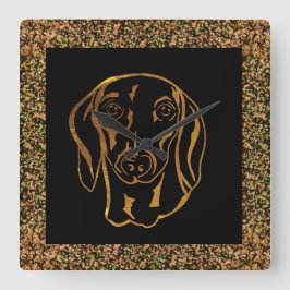 DACHSHUND  FYRKANTIG KLOCKA