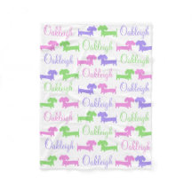 Dachshund Gender Neutral Nursery Blanket