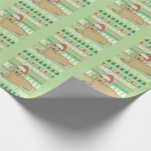 Dachshund genom den Snö fuktiga julsötaren Presentpapper