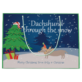 Dachshund genom Personligen Snö jul
