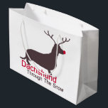 Dachshund genom Snö<br><div class="desc">Dachshund genom snö ...  roligt helgdag hundade hund julrenar hund med antlers från Ricaso</div>