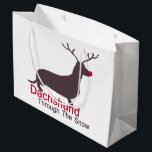 Dachshund genom Snö<br><div class="desc">Dachshund genom snö ... roligt helgdag hundade hund julrenar hund med antlers från Ricaso</div>