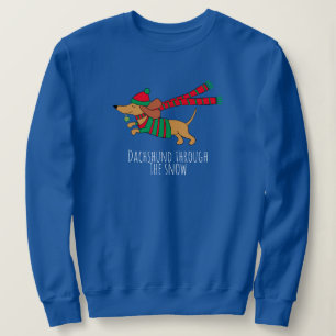 Dachshund Genom Snö Långärmad T-Shirt