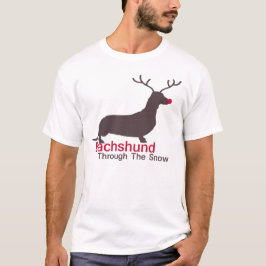 Dachshund genom Snö T-shirt