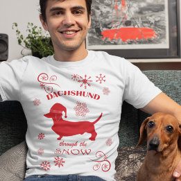 Dachshund genom Snö T Shirt