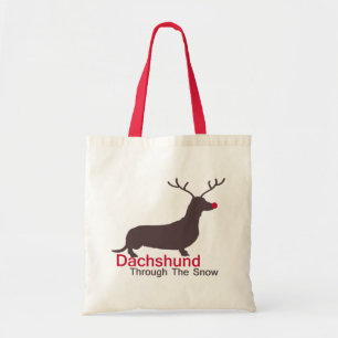 Dachshund genom Snö Tygkasse