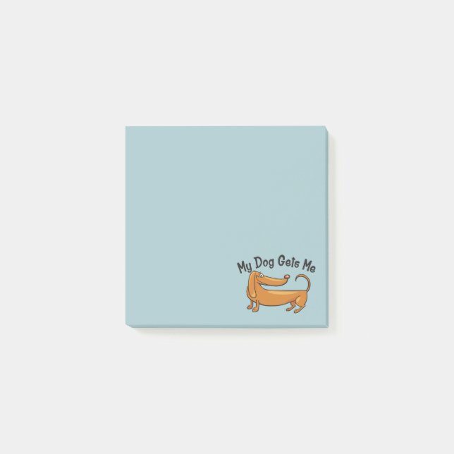 Dachshund ger mig Post-it®-lappar Post-it Block (Framsida)