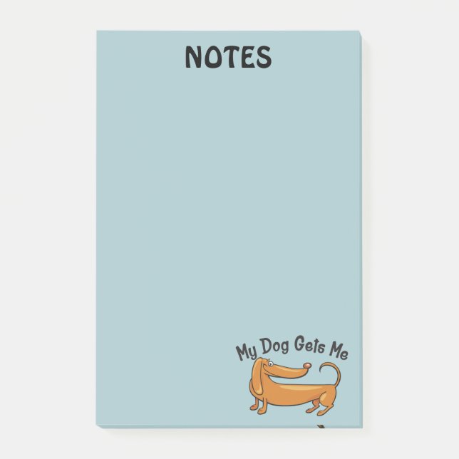 Dachshund ger mig Post-it® Notes 4 x 6 Post-it Block (Framsida)
