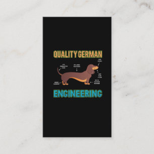 Dachshund German Engineering Hund Djurälskare Visitkort