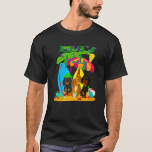 DACHSHUND GIFT FUNNY WIENER HUND Låt oss PARTY SOM T Shirt
