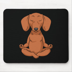 Dachshund Gift Women Weiner Hund Yoga Meditatin Musmatta