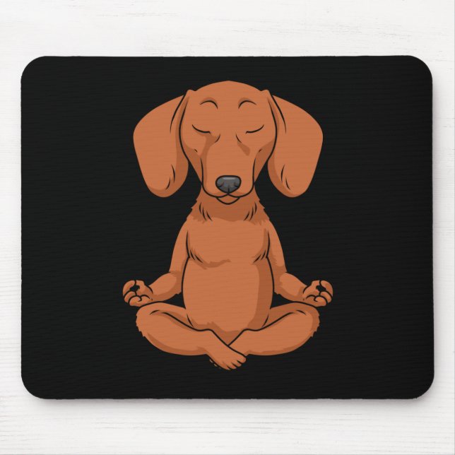 Dachshund Gift Women Weiner Hund Yoga Meditatin Musmatta (Framsidan)