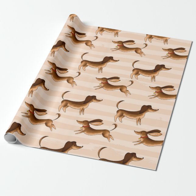 Dachshund Gift Wrapping Papper Presentpapper (Utrullad)