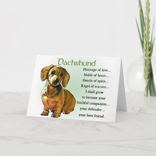 Dachshund Gifts Kort (Framsida)