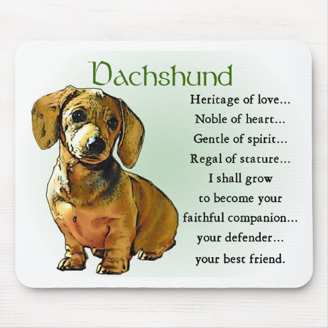 Dachshund Gifts Musmatta (Framsidan)