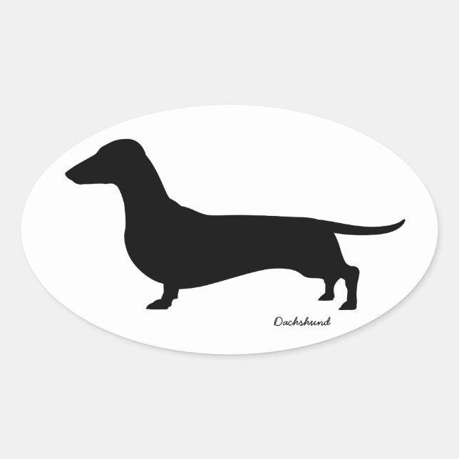 Dachshund Gifts Ovalt Klistermärke (Framsida)