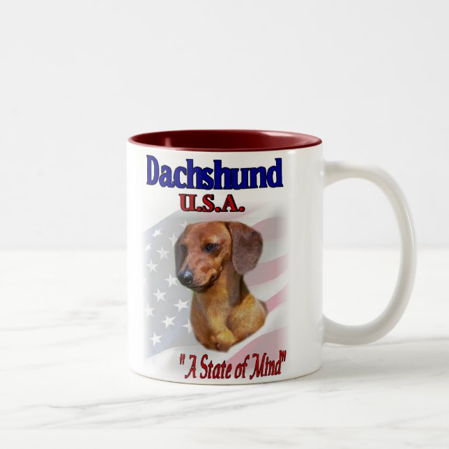 Dachshund Gifts Två-Tonad Mugg (Höger)